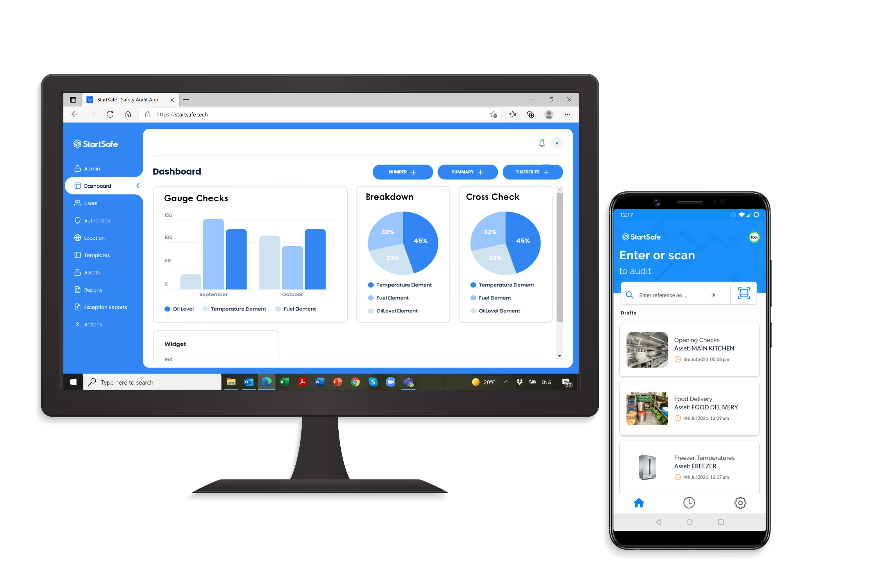 StartSafe Dashboard and Mobile App